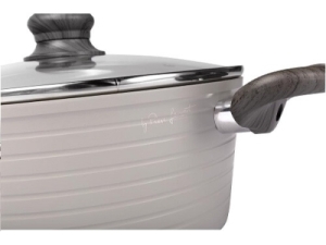 Cratiță cu capac LAMART 2.2 L STRIPE LT-1267