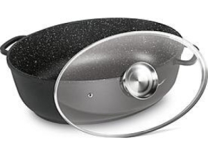 Vas cu capac p/u gâscă  LAMART 40х26 см, 8л, OVAL LT-1309