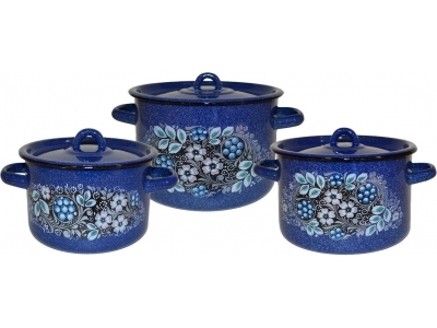 Set de cratițe (3L/4,5L/7L) Golubica albastre 1с112-12