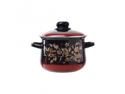 Кастрюля конич. 2L Драгоценная красная 1с45я-13