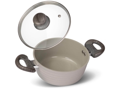 Cratiță cu capac LAMART 2.2 L STRIPE LT-1267