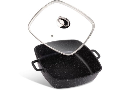 Vas cu capac p/u gâscă LAMART 28х28 сm. NATUR LT-1288