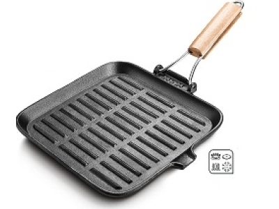 Tigaie-gril din fontă LAMART 23,5х23,5 сm.IRON  LT-1065