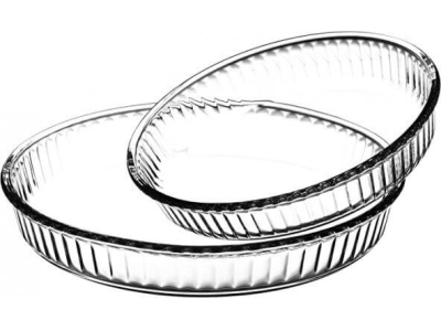 Set de tavi de copt rotunde riflate BORART 2buc