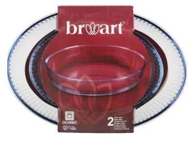 Set de tavi de copt ovale riflate BORART 2buc